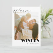 Timeles Warm Wishes Two Beach Family Photo シーズンカード (スタンド正面)