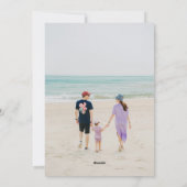 Timeles Warm Wishes Two Beach Family Photo シーズンカード (裏面)