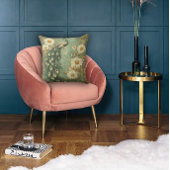 Timeless Art Nouveau Peacock Accent  クッション