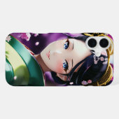 Timeless Beauty – Elegant Japanese Portrait Phone  iPhoneケース (裏面横)