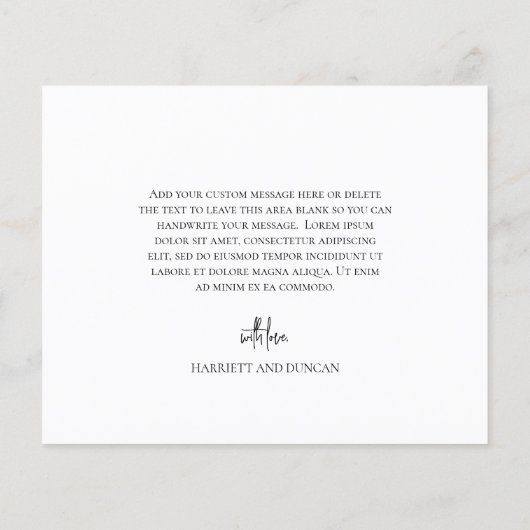 Timeless Black and White Budget 結婚's Thank You (裏面)