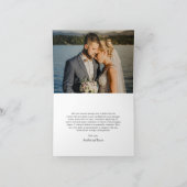 Timeless Black and White Elegant Wedding サンキューカード (内部)