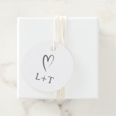 Timeless Black and White Elegant Wedding フェイバータグ (インサイチュ)