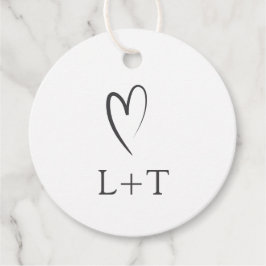 Timeless Black and White Elegant Wedding フェイバータグ