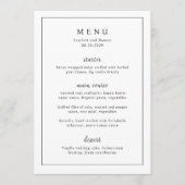 Timeless Black and White Elegant Wedding メニュー (正面)