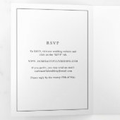 Timeless Black and White Elegant Wedding 三つ折り招待状 (内部最初)