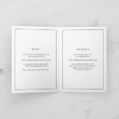 Timeless Black and White Elegant Wedding 招待状 (内部)