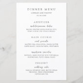 Timeless Black and White Elegant Wedding Menu (正面)