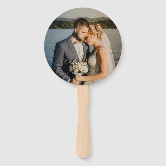 Timeless Black and White Monogram Elegant Wedding ハンドファン (裏面)