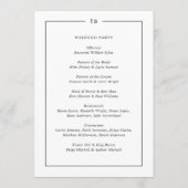 Timeless Black and White Monogram Modern Wedding プログラム (裏面)