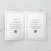 Timeless Black and White QR Code Elegant Wedding 招待状 (内部)