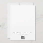 Timeless Black and White QR Code Elegant Wedding 招待状 (裏面)