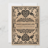 Timeless Black Ornate Swan Mandala Heart  シーズンカード (正面)