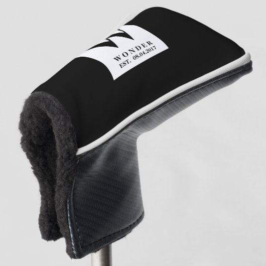Timeless Black Wedding ゴルフヘッドカバー (3/4 正面)