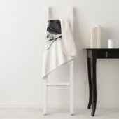 Timeless black white dramatic floral hair design シェルパブランケット (インサイチュ)