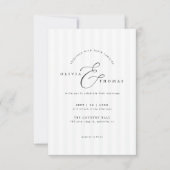 Timeless Black White Photo Wedding Invitation 招待状 (正面)