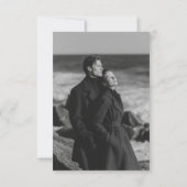 Timeless Black White Photo Wedding Invitation 招待状 (裏面)