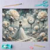 Timeless Bloom Bride Surreal Fantasy Decoupage  薄葉紙 (クラフト)