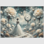Timeless Bloom Bride Surreal Fantasy Decoupage  薄葉紙 (正面)