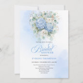 Timeless Blue Hydrangeas Bridal Shower Invitation 招待状 (正面)