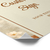 Timeless Boho Copper Beige Olive Floral Custom  ポスター (角)