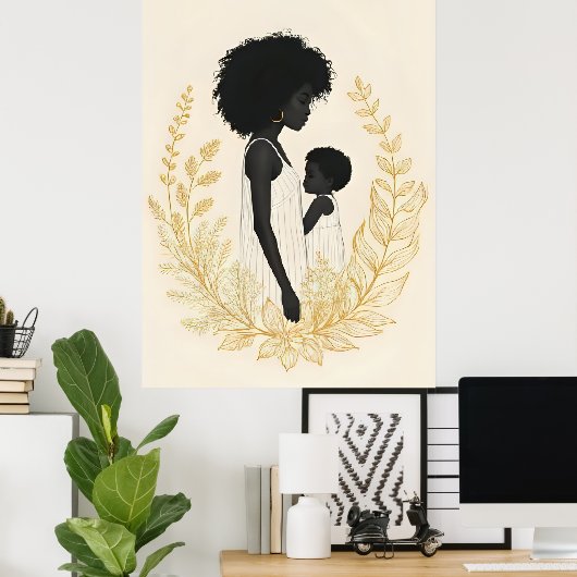 Timeless Bond – Mother and Daughter V ポスター (ホームオフィス)