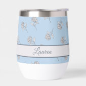 Timeless Botanical Bloom Soft Blue Monogram  (左面)