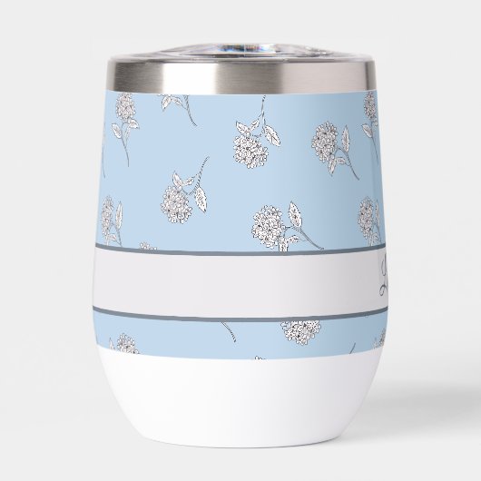 Timeless Botanical Bloom Soft Blue Monogram  (正面)