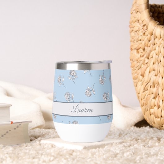 Timeless Botanical Bloom Soft Blue Monogram  (リビング)