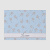 Timeless Botanical Bloom Soft Blue Monogram  薄葉紙 (正面)