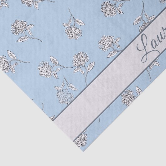 Timeless Botanical Bloom Soft Blue Monogram  薄葉紙 (詳細)