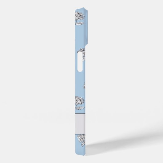 Timeless Botanical Bloom Soft Blue Monogram  Case-Mate iPhoneケース (裏面 / 右)