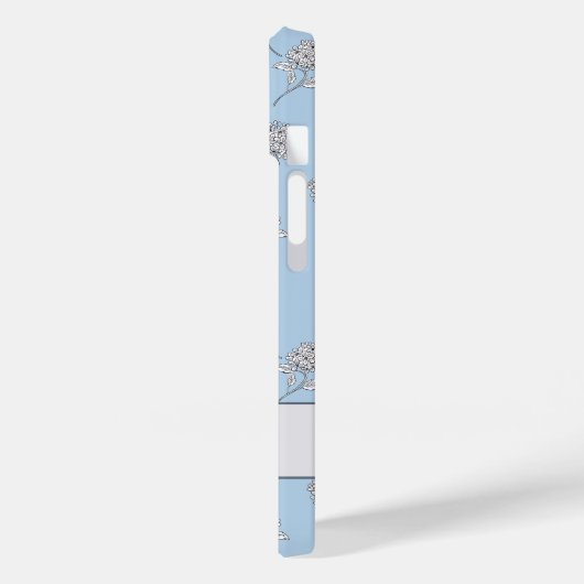 Timeless Botanical Bloom Soft Blue Monogram Case-Mate iPhoneケース (裏面 / 左)