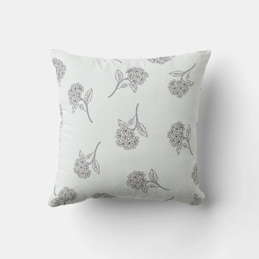 Timeless Botanical Bloom Soft Grey クッション (裏面)