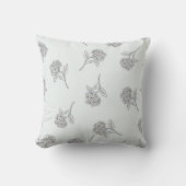 Timeless Botanical Bloom Soft Grey クッション (正面)