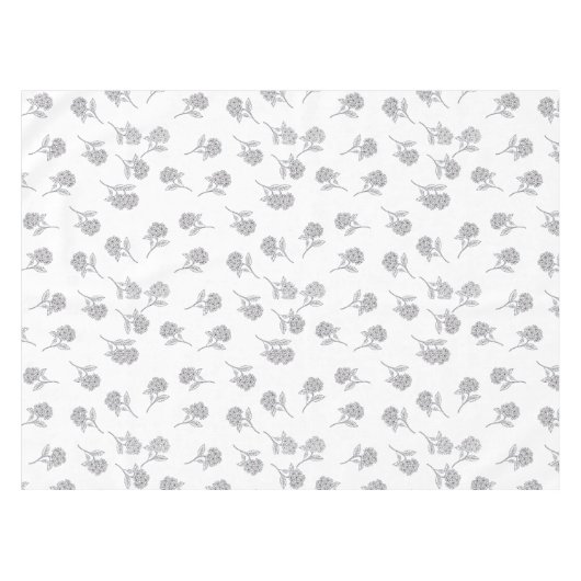 Timeless Botanical Bloom Soft Grey テーブルクロス (正面(横))