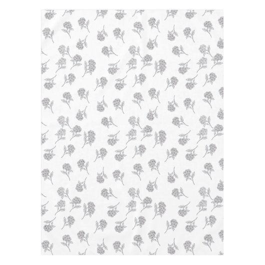 Timeless Botanical Bloom Soft Grey テーブルクロス (正面)