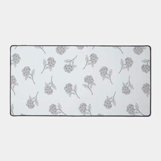 Timeless Botanical Bloom Soft Grey デスクマット (正面)