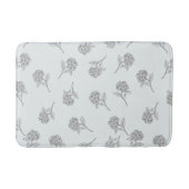 Timeless Botanical Bloom Soft Grey  バスマット (正面)