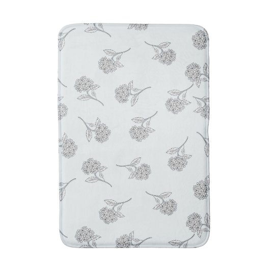 Timeless Botanical Bloom Soft Grey  バスマット (正面縦)