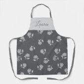 Timeless Botanical Bloom Warm Plum Monogram エプロン (正面)