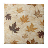 Timeless Botanical Harmony – Leaf in Warm Neutrals タイル (正面)