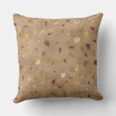 Timeless Botanical – Leaf in Warm Neutrals (4) クッション (裏面)