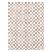 Timeless Brown and Beige Checkered Pattern テーブルクロス (正面)