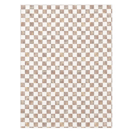 Timeless Brown and Beige Checkered Pattern テーブルクロス