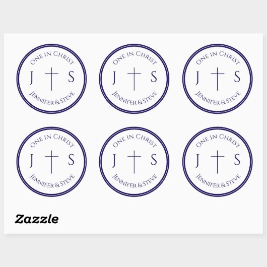 Timeless Catholic Monogrammed ラウンドシール (シート)