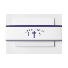 Timeless Catholic Monogrammed 招待状ベリーバンド