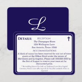 Timeless Catholic Monogrammed Enclosure Card エンクロージャーカード