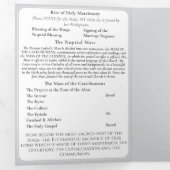 Timeless Catholic Monogrammed Trifold Program 三つ折りプログラム (内部最初)