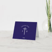 Timeless Catholic Monogrammed Wedding  サンキューカード (裏面)